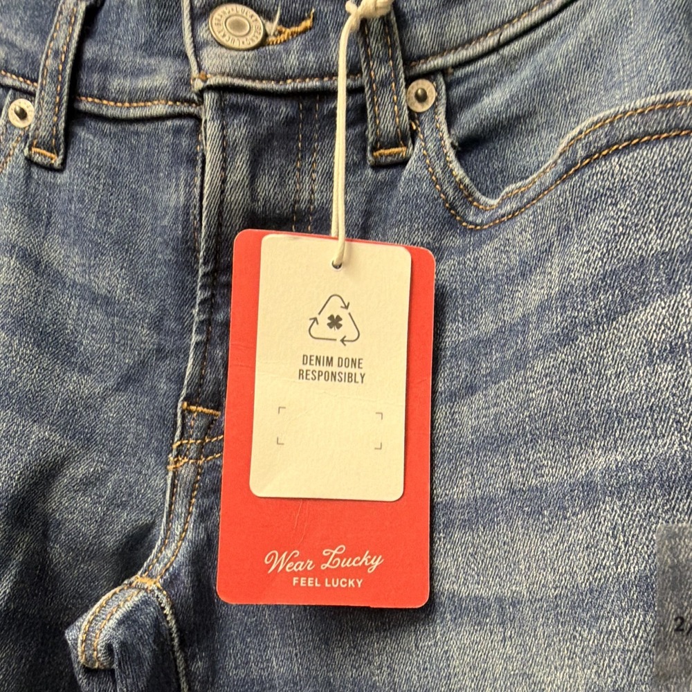 Lucky Brand Women's Sweet Straight Jeans 26W Blue Medium Wash Denim Mid Rise - Picture 3 of 6
